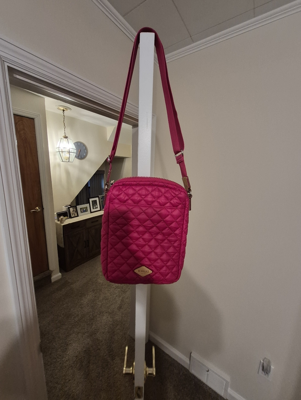 Like New MZ Wallace Quilted Crossbody Bag - Hot Pink - Picture 7 of 10